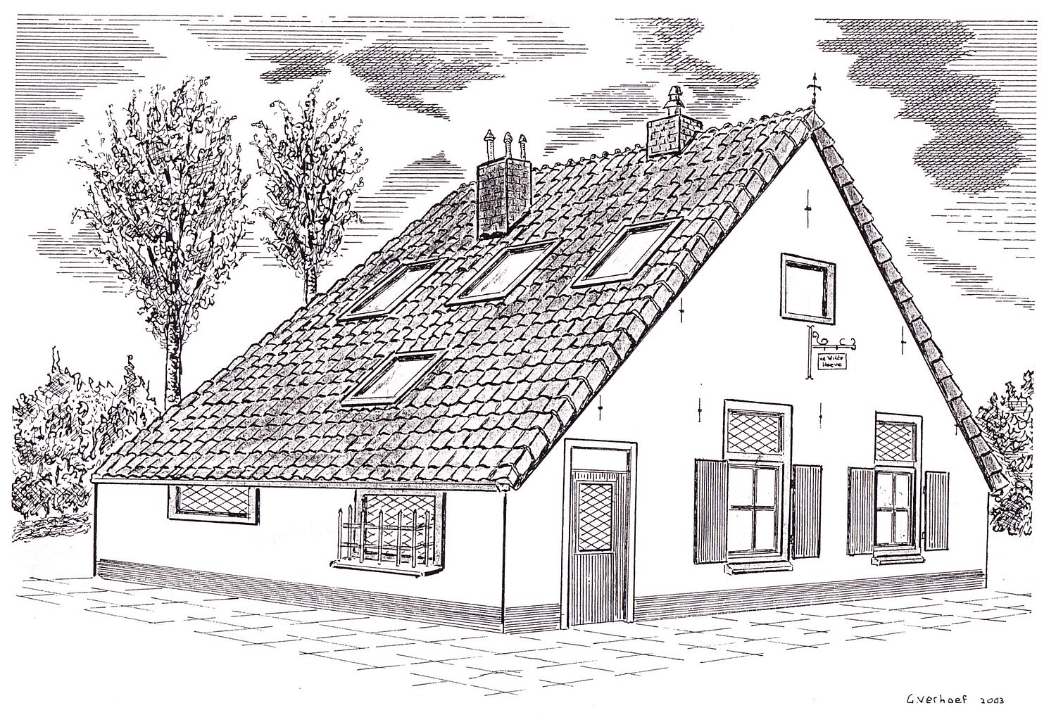 Witte Hoeve tekening G. Verhoef 2003